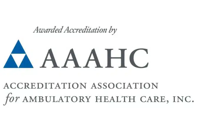 Image with text reading Accreditation Association for Ambulatory health care, inc.